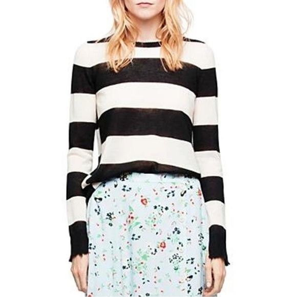 Zadig & Voltaire Source stripe cp spi long sleeve cashmere sweater in size XS - Picture 2 of 11